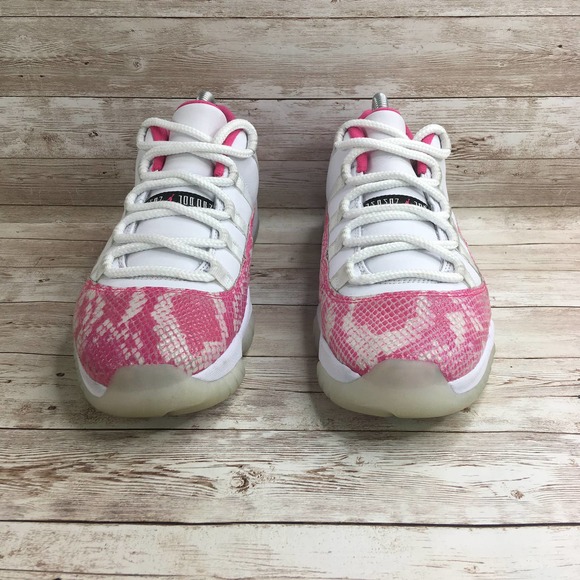 Nike Air Jordan XI 11 Retro Low Pink Snakeskin 9 - Picture 6 of 8
